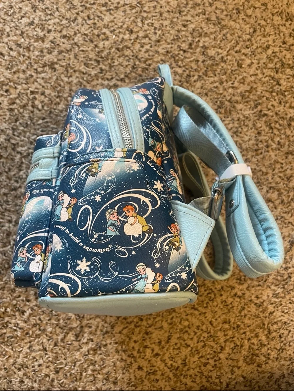 Disney Frozen Wanna build a snowman backpack rare HTF Elsa Anna loungefly
